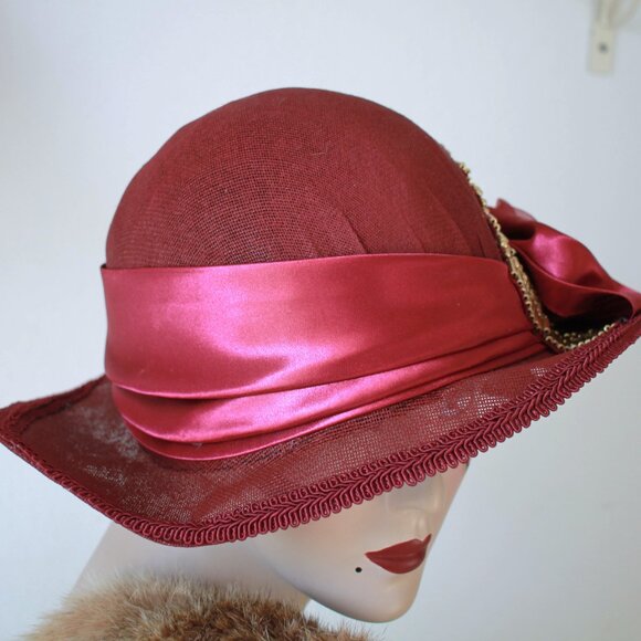 Designer Vintage 20s Style Wide Brim Hat main image 4